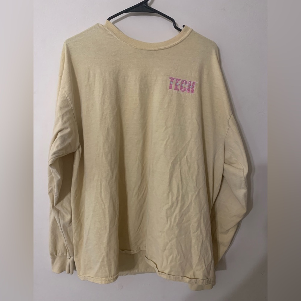Light yellow Texas Tech long sleeve tee